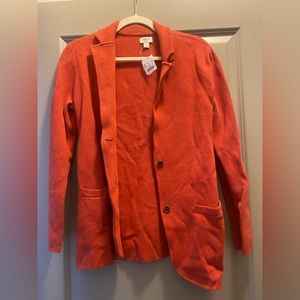 JCrew Coral Sweater Blazer